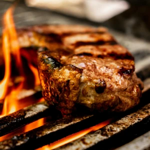 Steak on grill